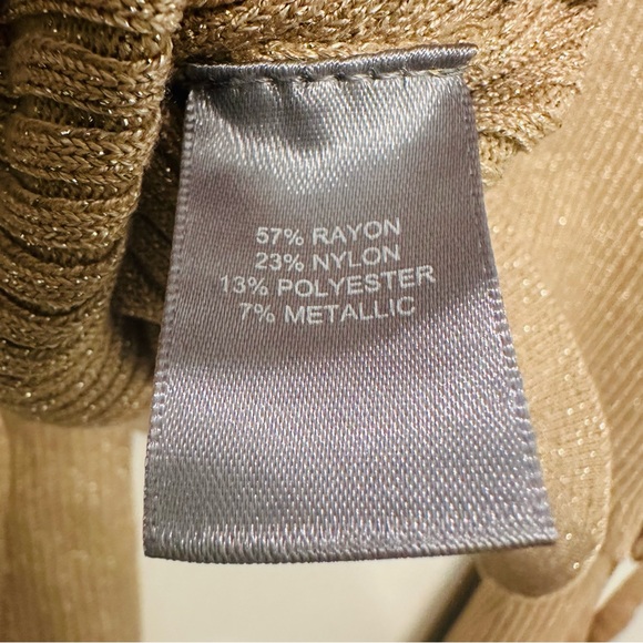 INC international concepts gold glittery cold shoulder sweater medium NWT - Picture 5 of 5